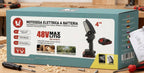 Mini akumulátorová reťazová píla 48 V, 4", s 2 batériami