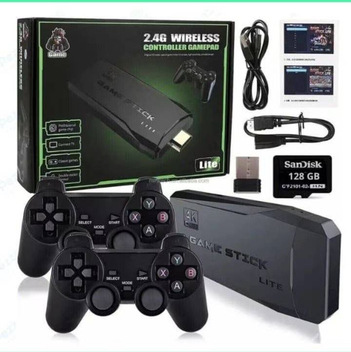 Retro herná konzola Game Stick Lite 4K s 2 bezdrôtovými ovládačmi