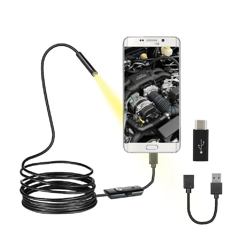 USB endoskopická inšpekčná kamera 3 v 1, 2 m, pre Android a PC